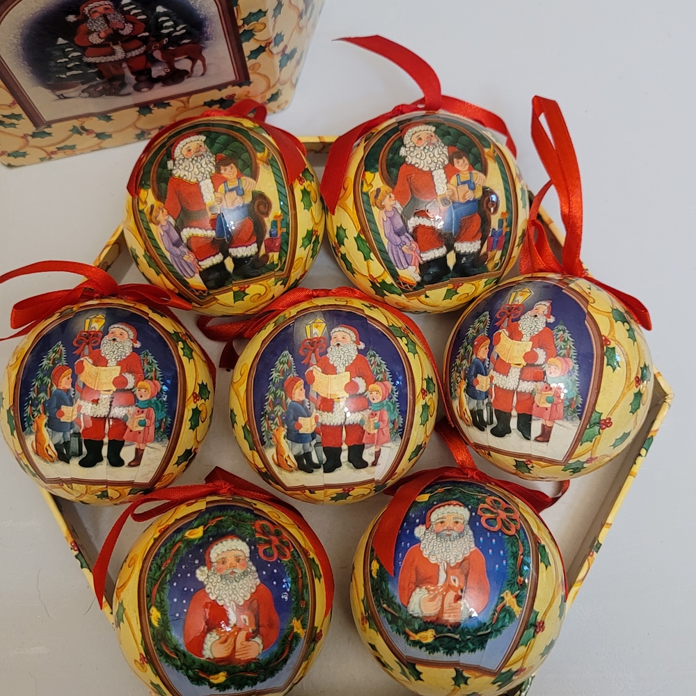 Festive Santa Christmas Ornaments Set